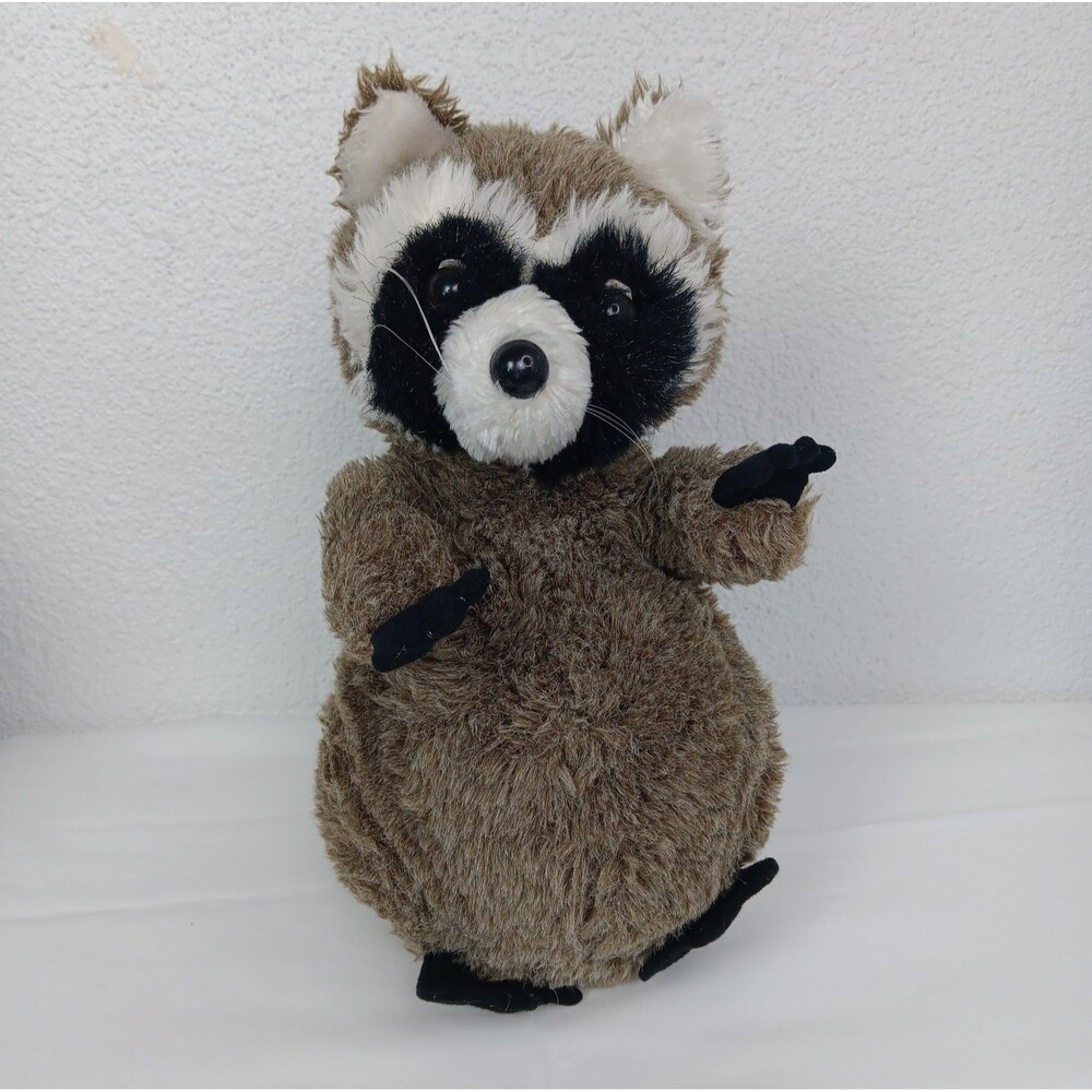 Vtg Riley Raccoon 1982 Dakin Plush Trash Panda Gray Black Stuffed Animal Toy